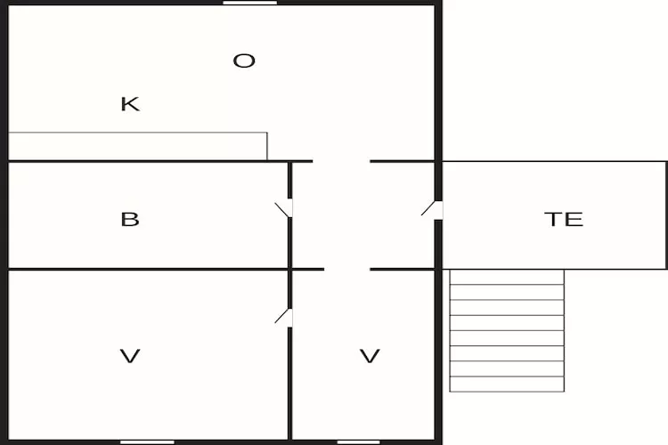 Huisdiervriendelijk Rømø Getaway Appartement-Plattegrond