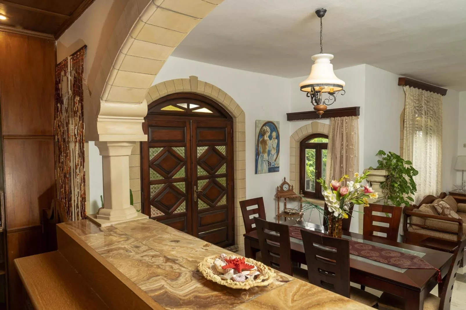 Holiday home, Stalos-Villa Giorgos-Eetkamer