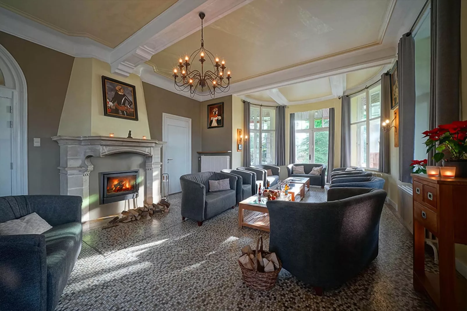 Château de luxe-Woonkamer