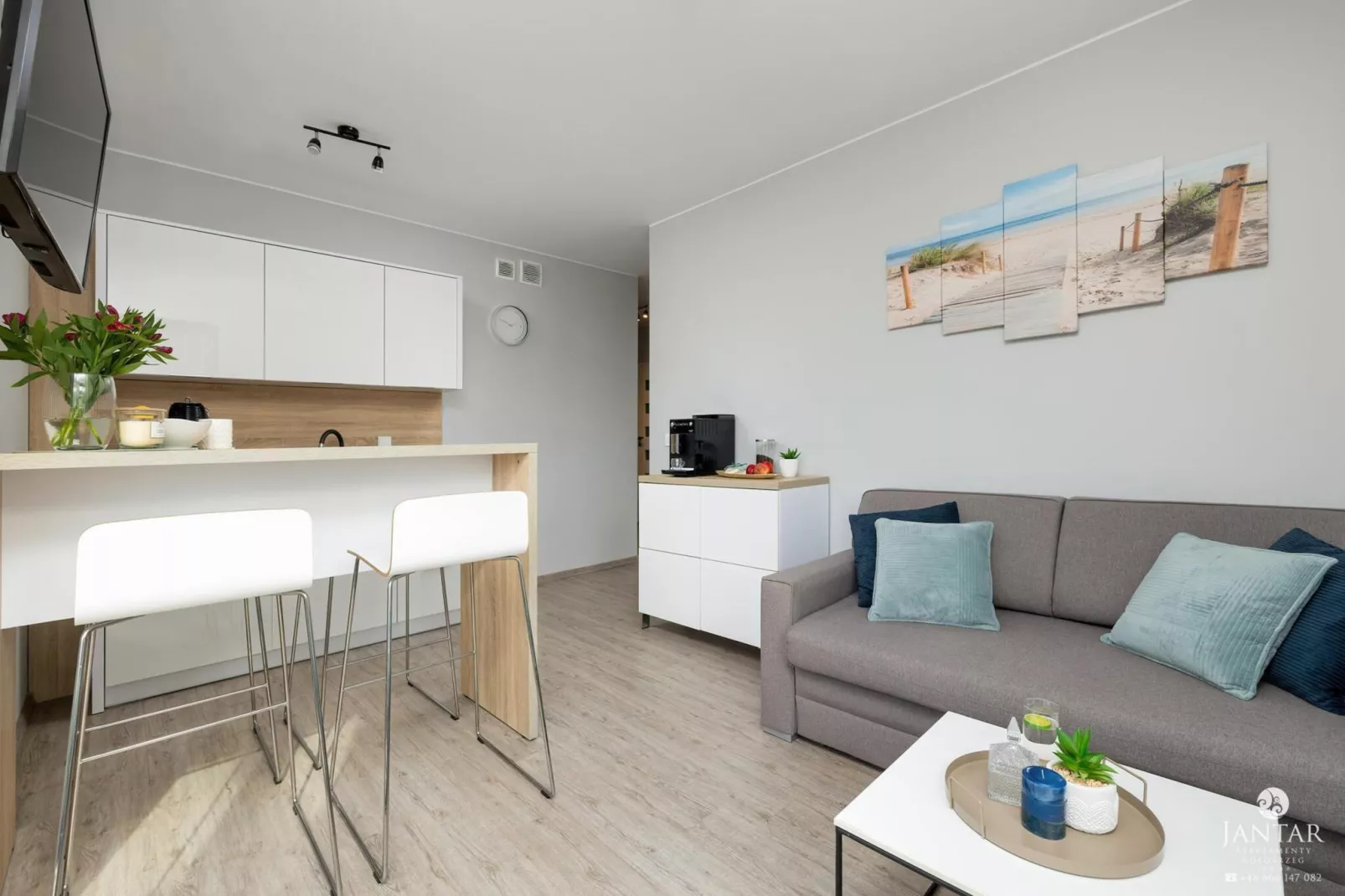 Apartament Grunwaldzka 12c-22 Pobierowo-Woonkamer