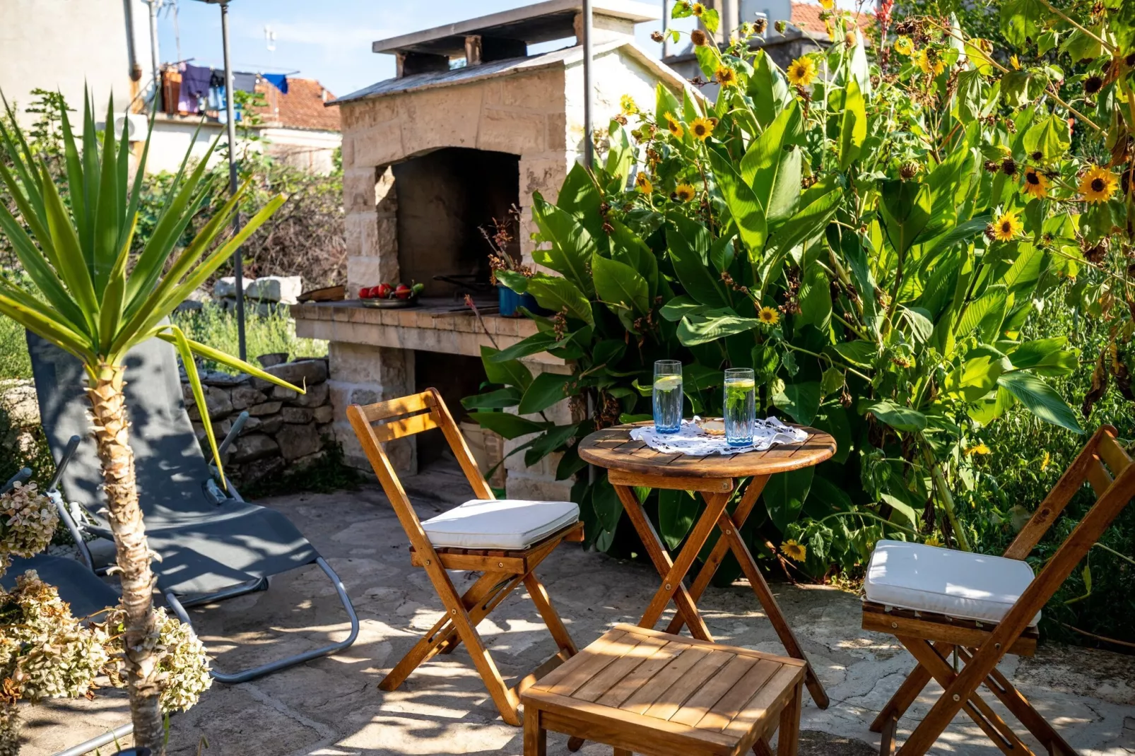 Stone House Harmony -Studio Apartment with Patio and Garden View ( 2 )-Terras