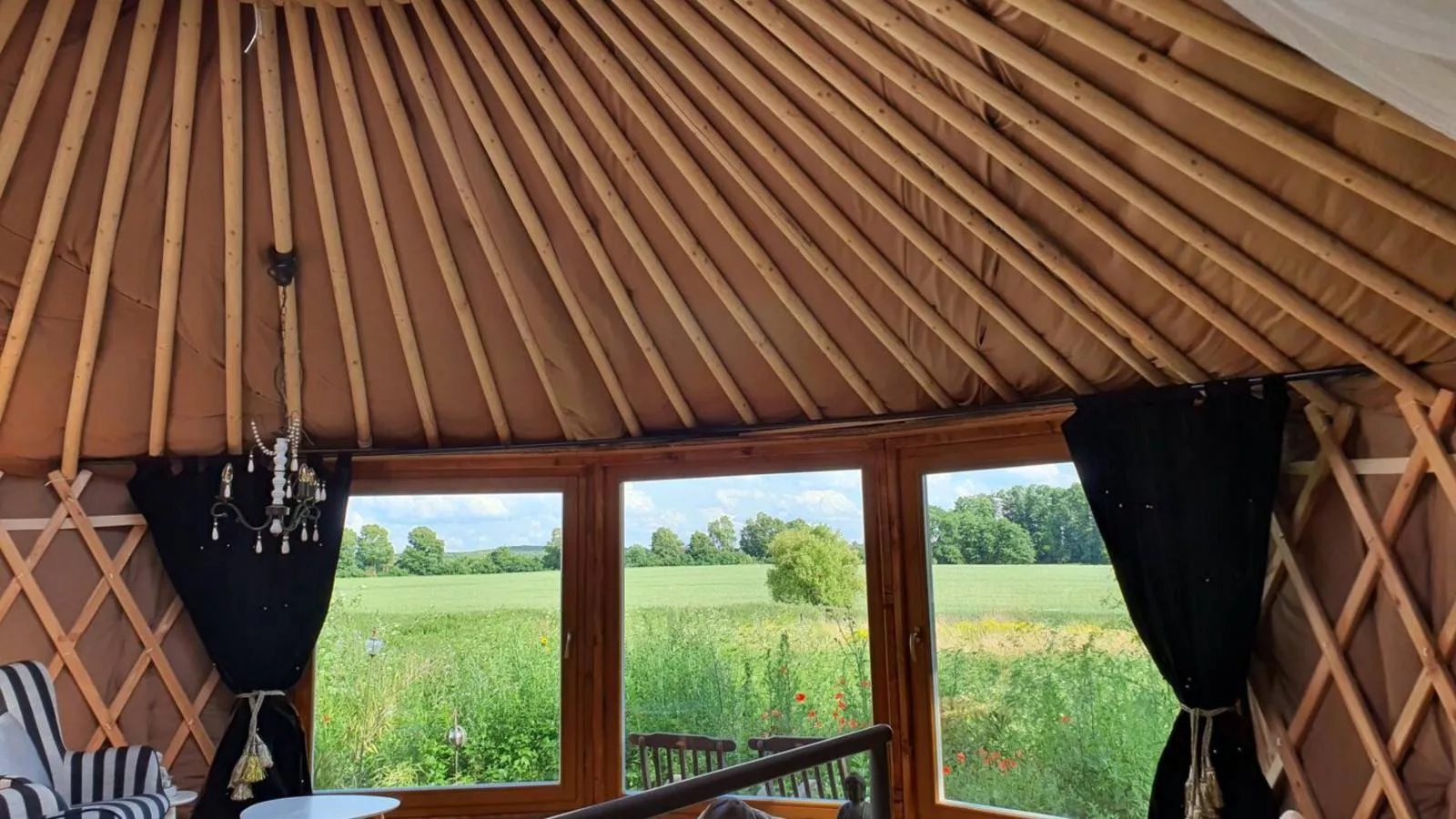 Glamour-Camping-Uitzicht zomer