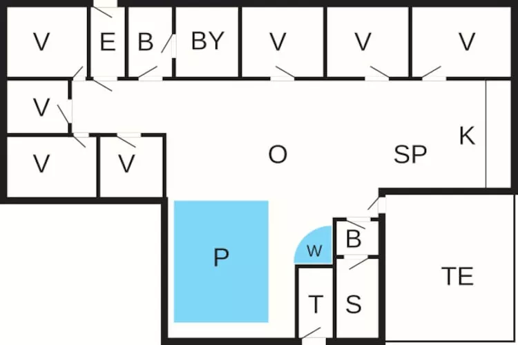 14 persoons vakantie huis in Harboøre-Plattegrond