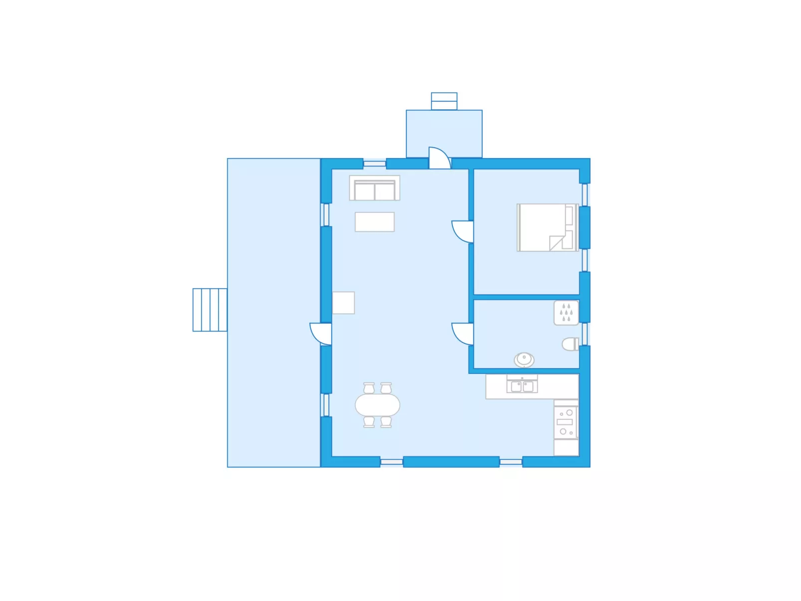 Kjuge Nya Huset-Binnen