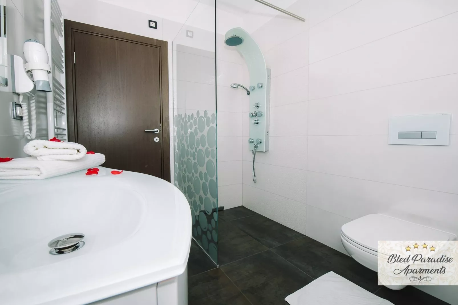 Bled Prestigious and Stylish Apartments - Two Bedroom Apartment with Balcony (owner 5)-Badkamer