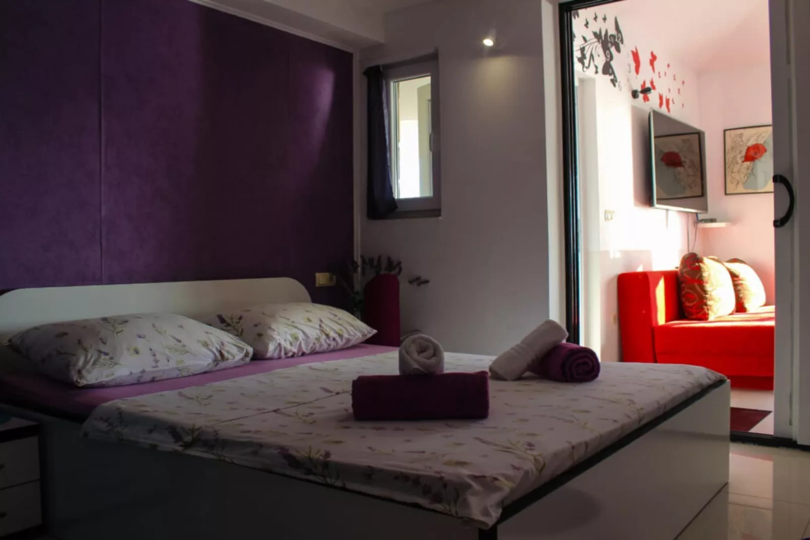 Seafront Apartment Sea Relax with Private Pool - Two Bedroom Apartment with Sea View  and Private Pool-Slaapkamer