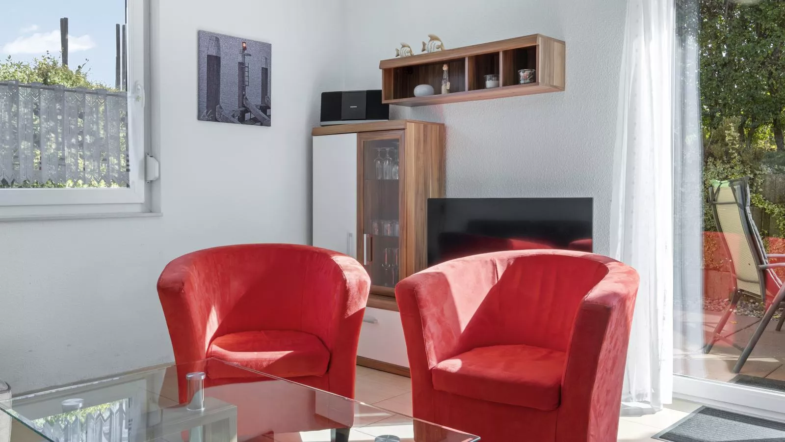 Windflüchter links mit Sauna-Woonkamer