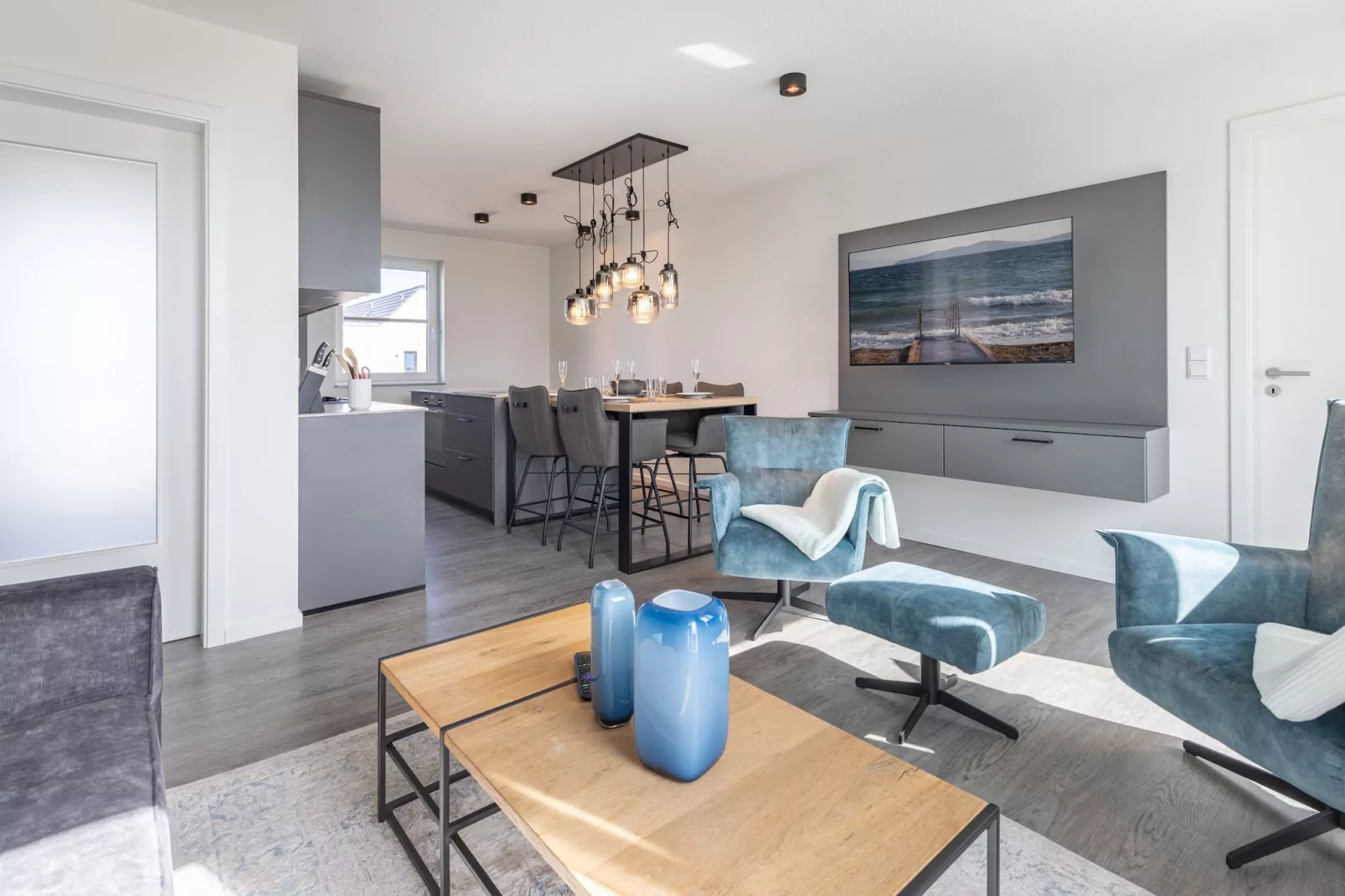 Deichblick de Luxe auf Nordstrand-Woonkamer