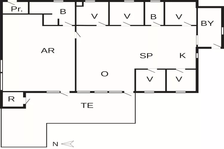 10 persoons vakantie huis in Nordborg-Plattegrond