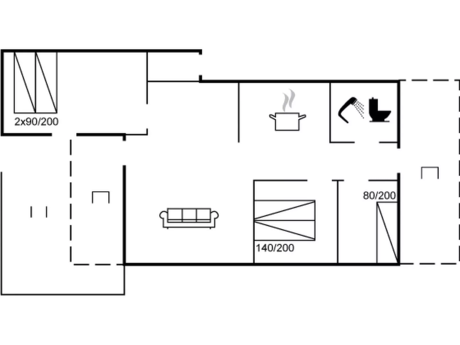 "Nakke" - 1.3km from the sea-Binnen