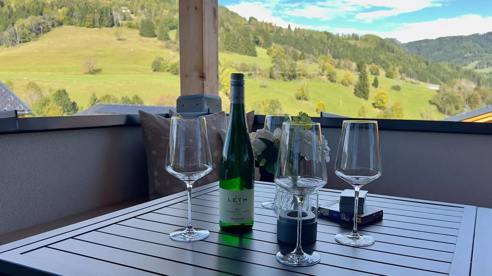 Almchalet Alpenglück-Terrasbalkon