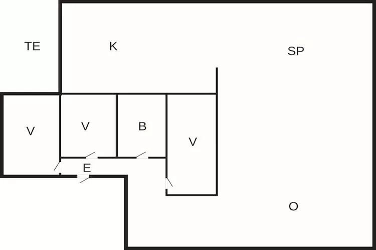 Gezellig vakantiehuis voor 6 personen in Blokhus-Plattegrond