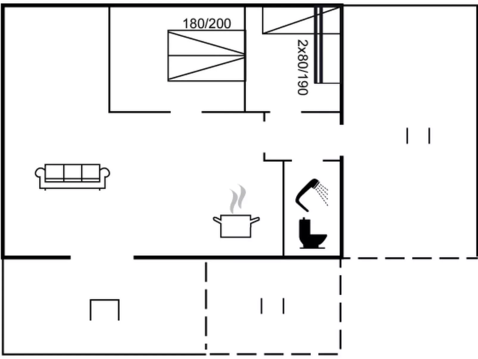 "Eine" - 800m from the sea-Binnen