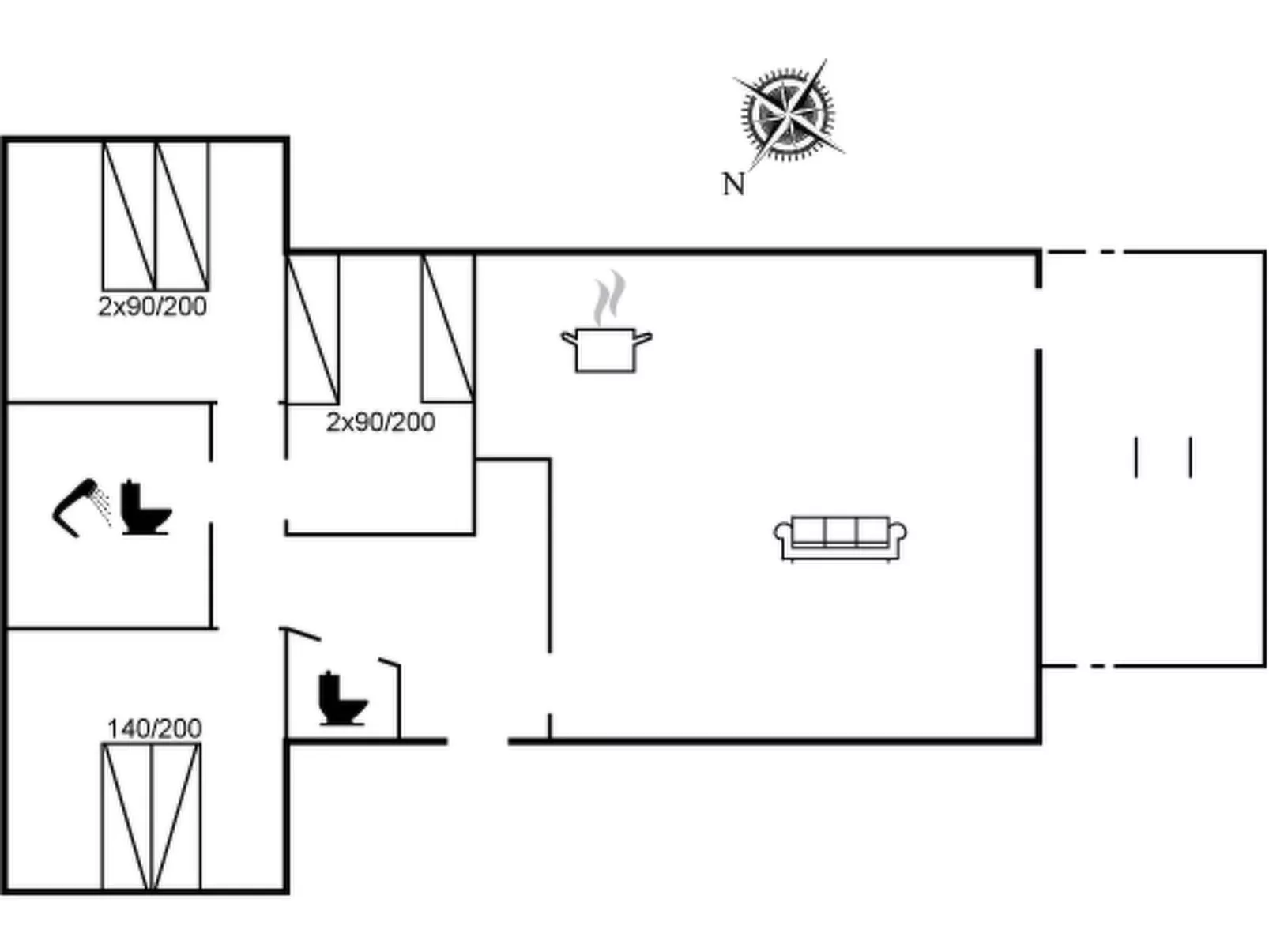 "Eina" - 250m from the sea-Binnen