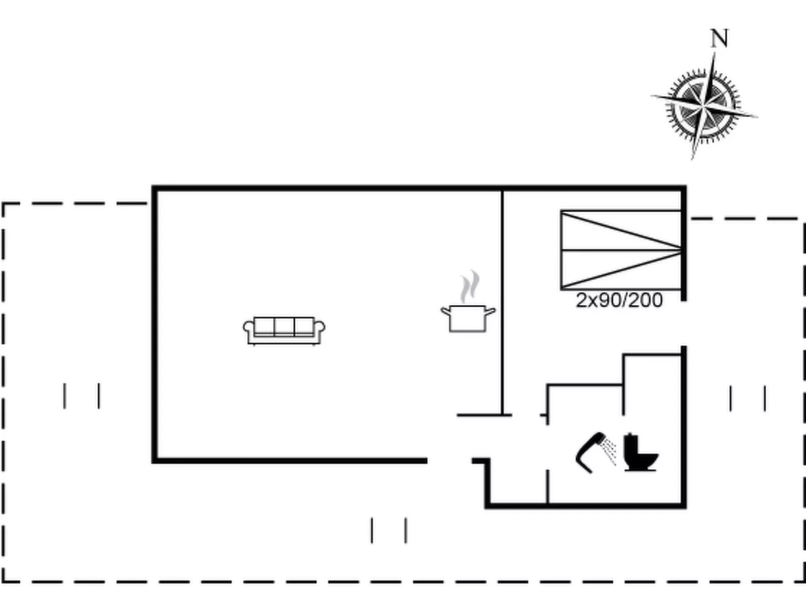 "Skade" - 75m from the sea-Binnen