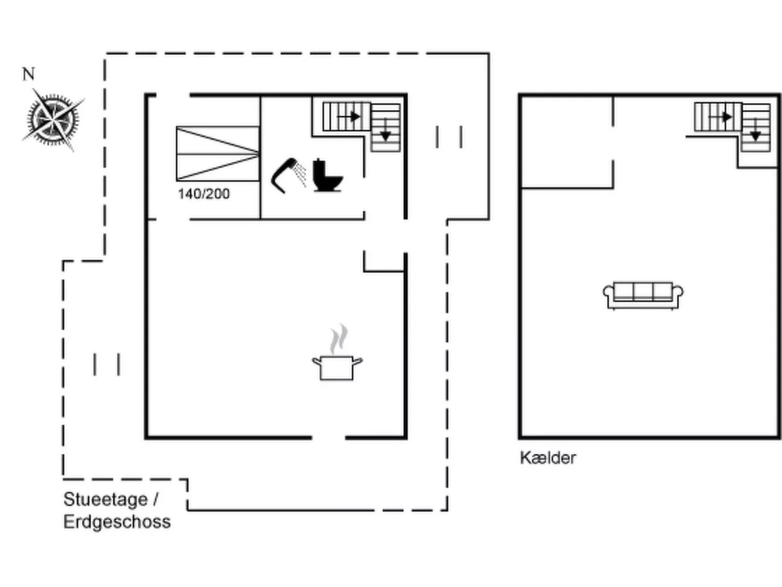 "Aaltje" - 65m from the sea-Binnen