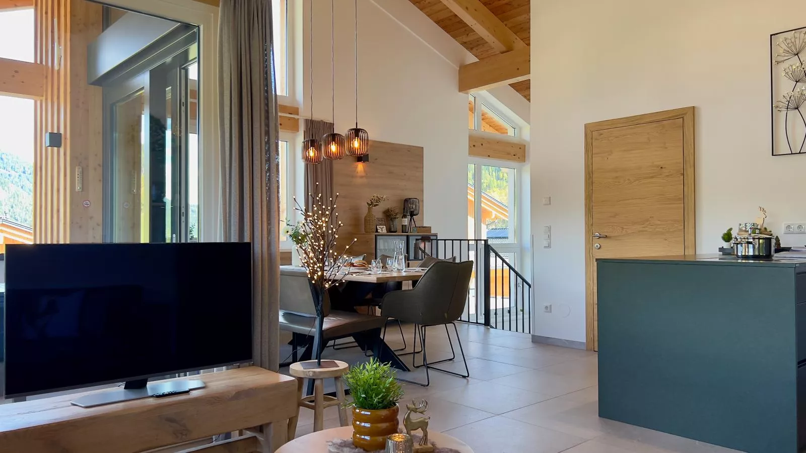 Almchalet Alpenglück-Woonkamer