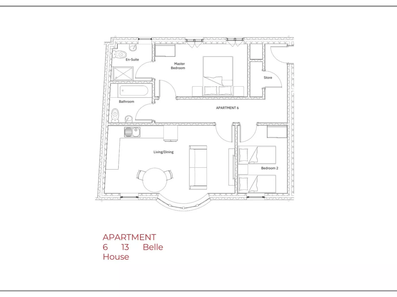 Belle House, Apt 6-Binnen