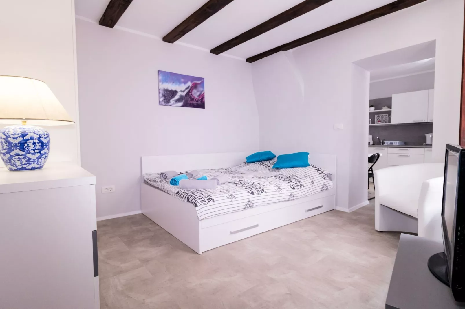 Piran Downtown Chic and Cozy Apartments - Standard One Bedroom Apartment (owner 3.S)-Slaapkamer