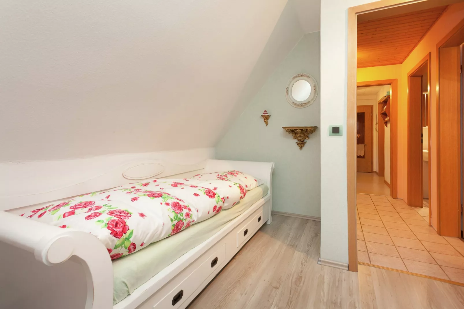 Ferienwohnung mit Kamin Am Waldrand-Slaapkamer