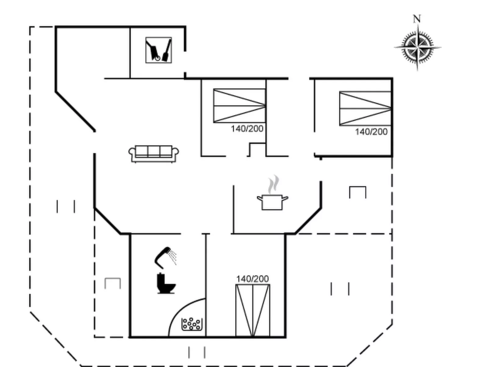 "Bengt" - 1km from the sea-Binnen