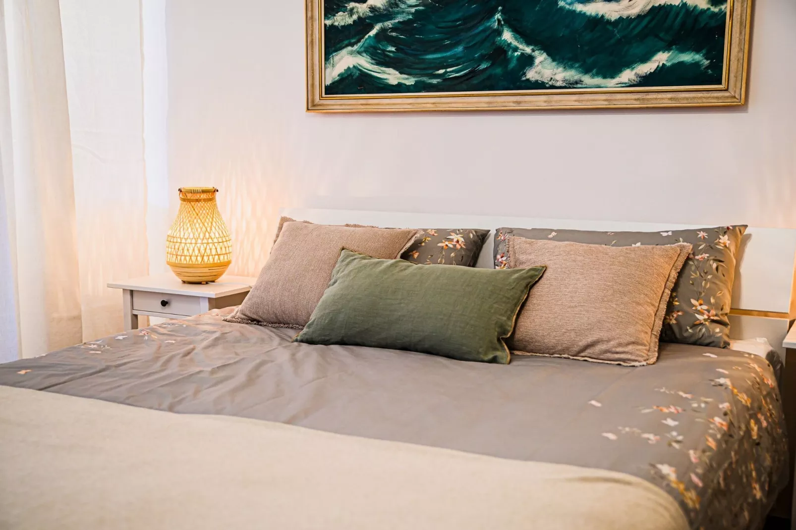 Elegant and Scenic Peaceful Apartments Portoroz - Studio Apartment with Terrace-Slaapkamer