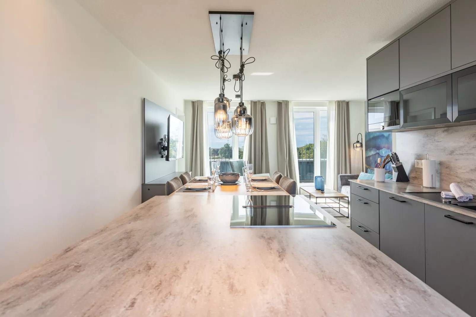 Deichblick de Luxe auf Nordstrand-Eetkamer