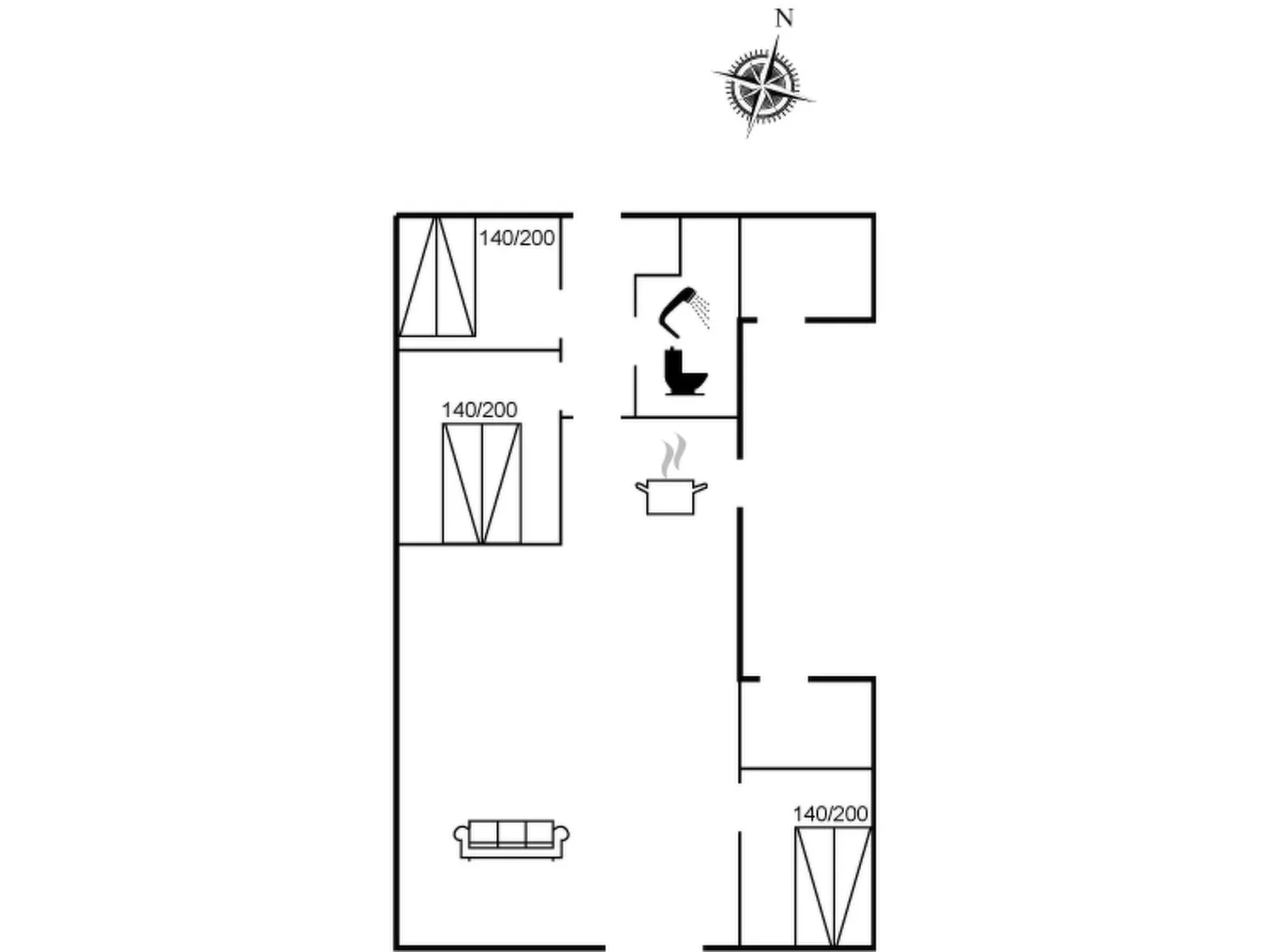 "Asser" - 400m from the sea-Binnen