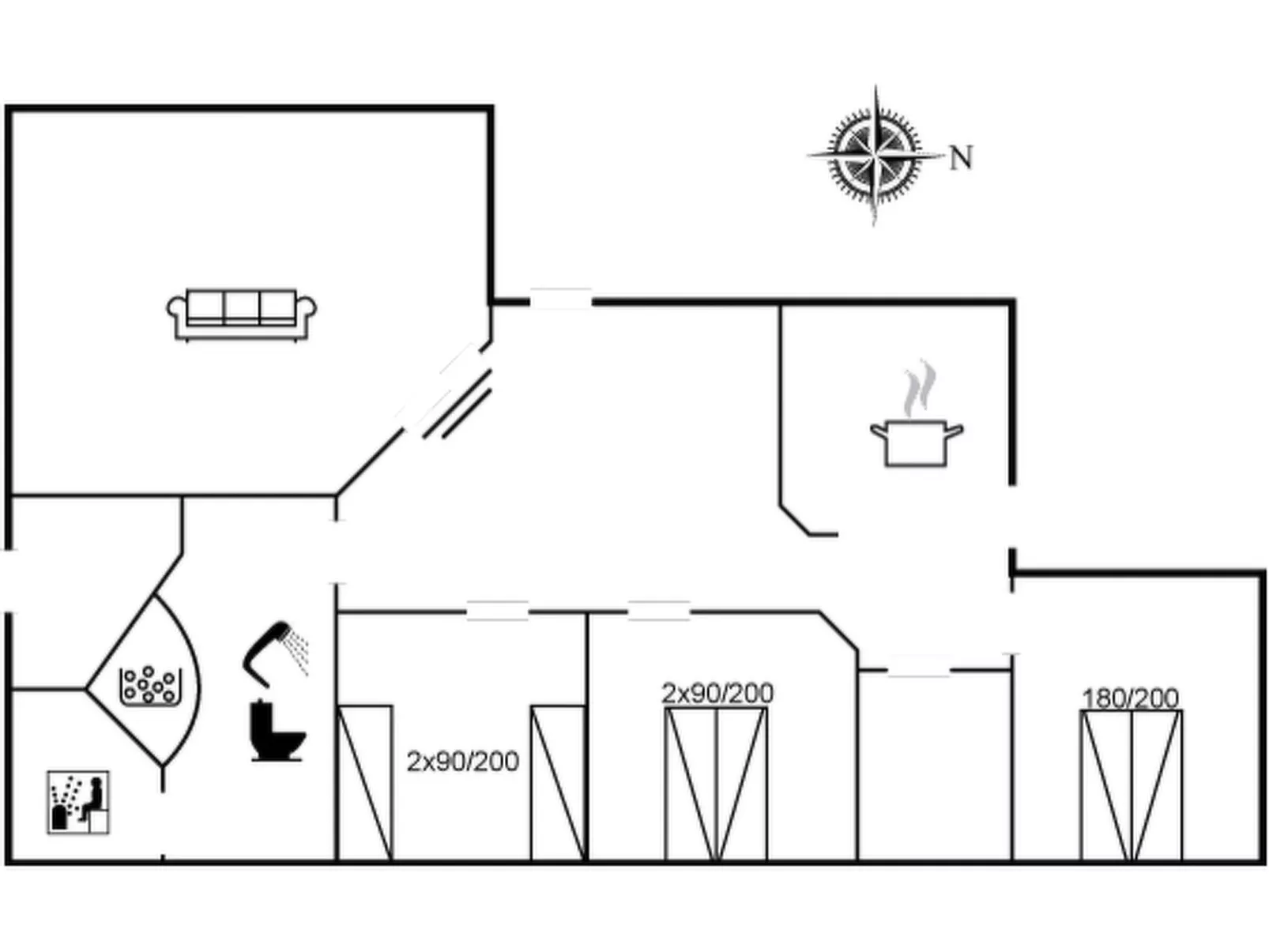 "Ulfsten" - 1.6km from the sea-Binnen