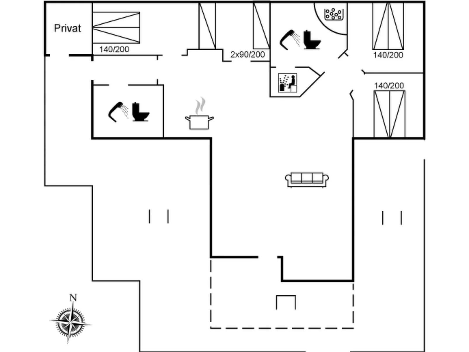 "Lirim" - 50m from the sea-Binnen