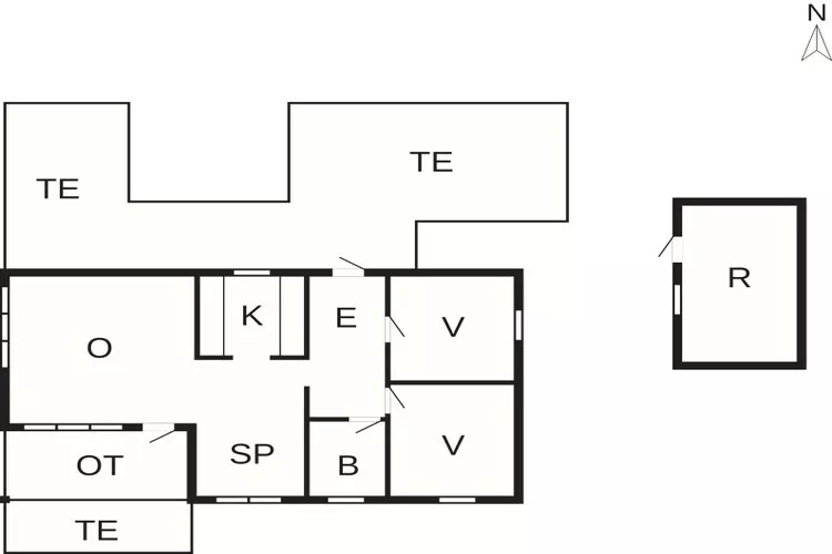 5 sterren vakantie huis in Allinge-Plattegrond