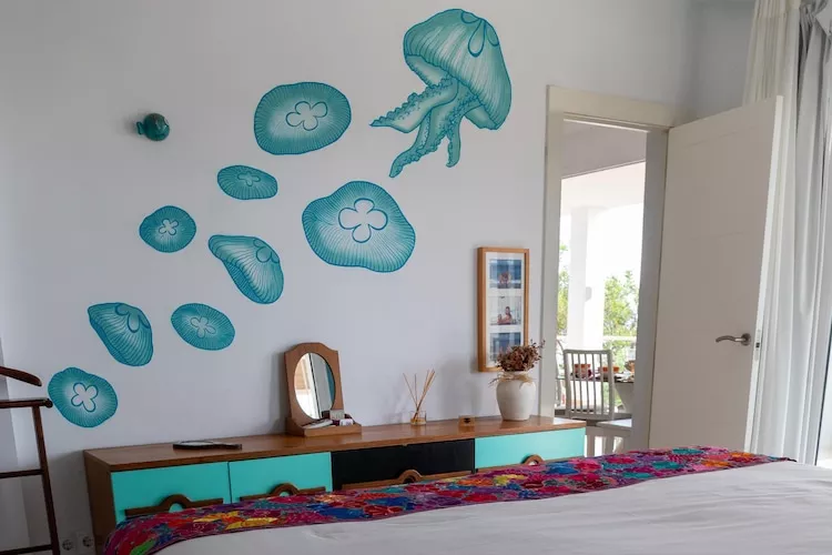 CT 385 AL - Faro's Soulrise Villa - Mojacar - Pool & Artistic Flair close to the Beach-Slaapkamer