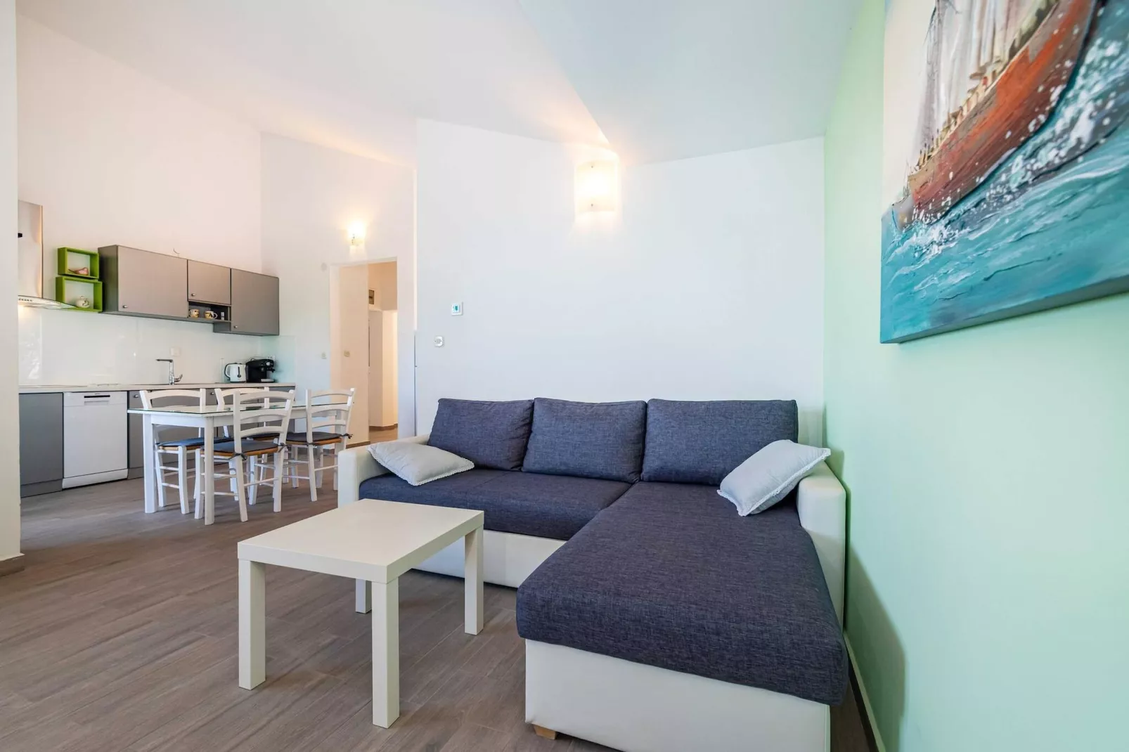 Sea view apartment Dajana-Woonkamer