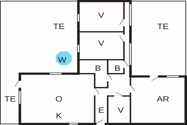8 persoons vakantie huis in Væggerløse-Plattegrond
