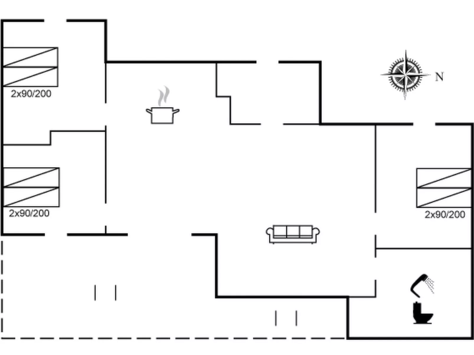 "Edda" - 400m from the sea-Binnen
