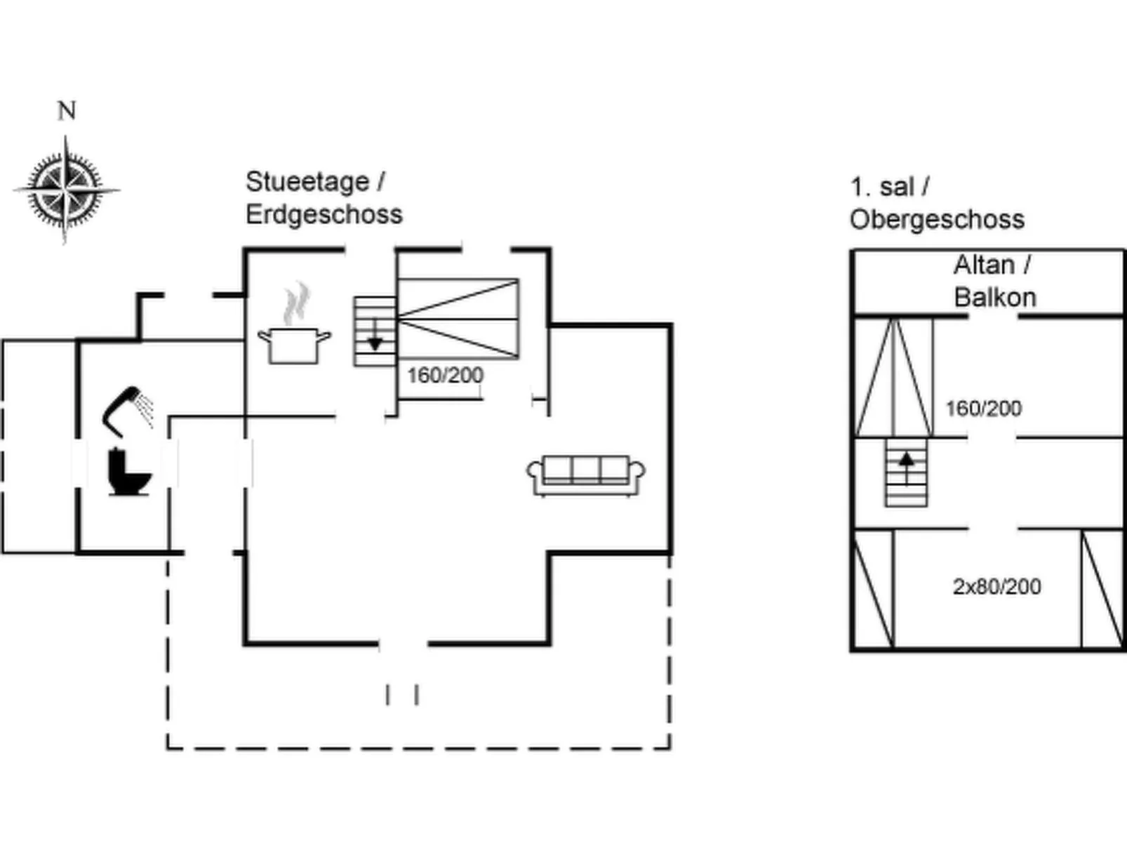 "Kanutte" - 400m from the sea-Binnen