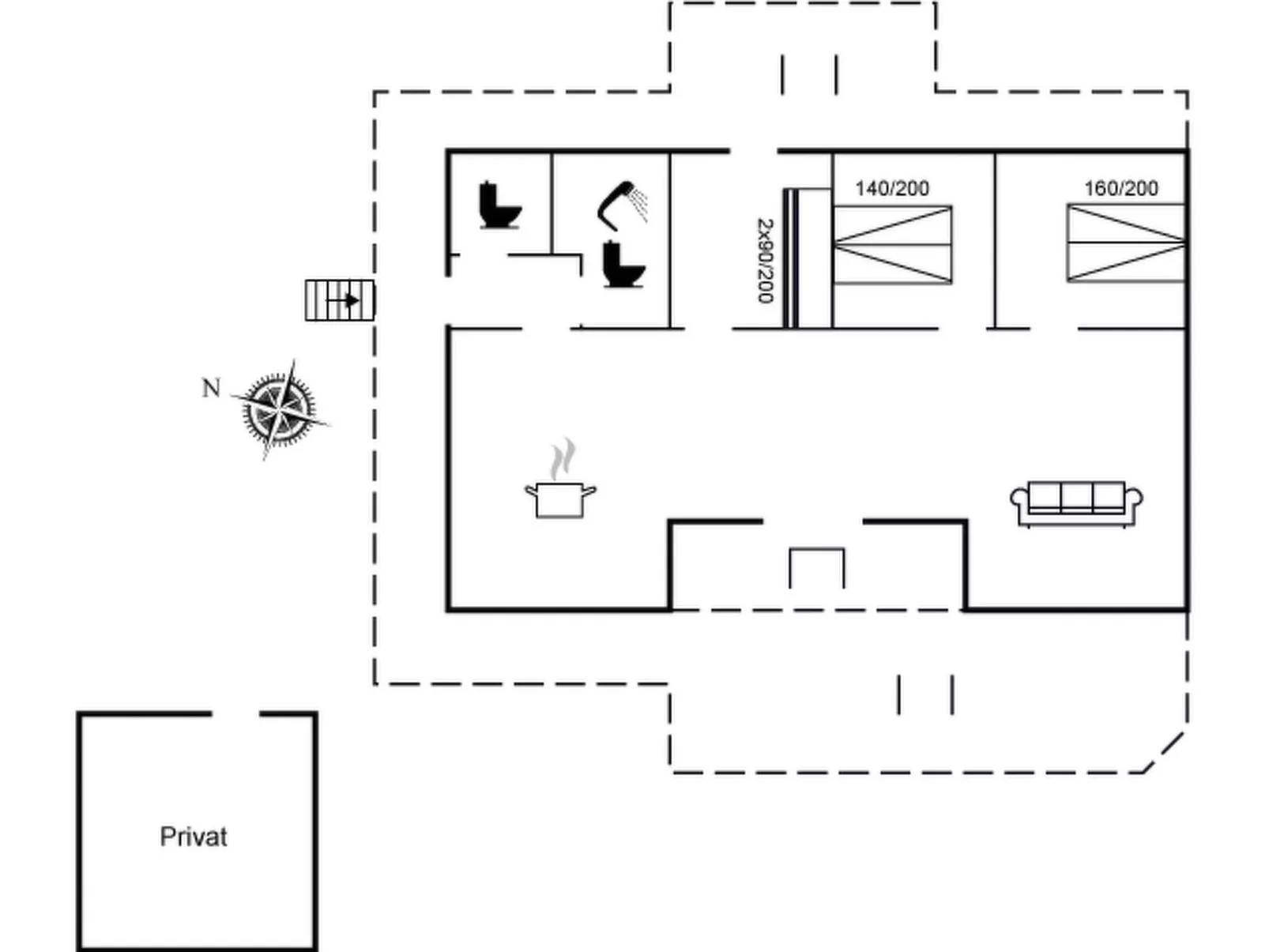 "Erikke" - 575m from the sea-Binnen