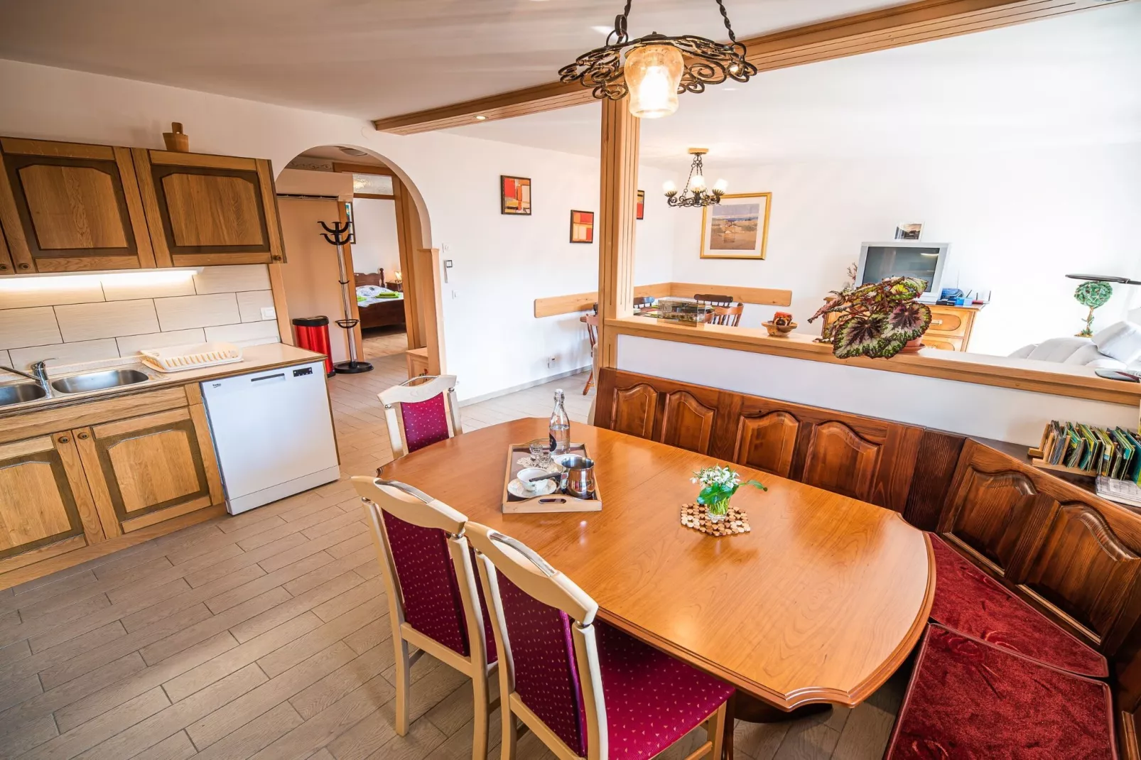 Holiday Home Slap with Sauna and BBQ - Two Bedroom Holiday Home-Keuken