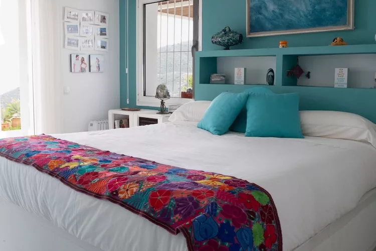 CT 385 AL - Faro's Soulrise Villa - Mojacar - Pool & Artistic Flair close to the Beach-Slaapkamer