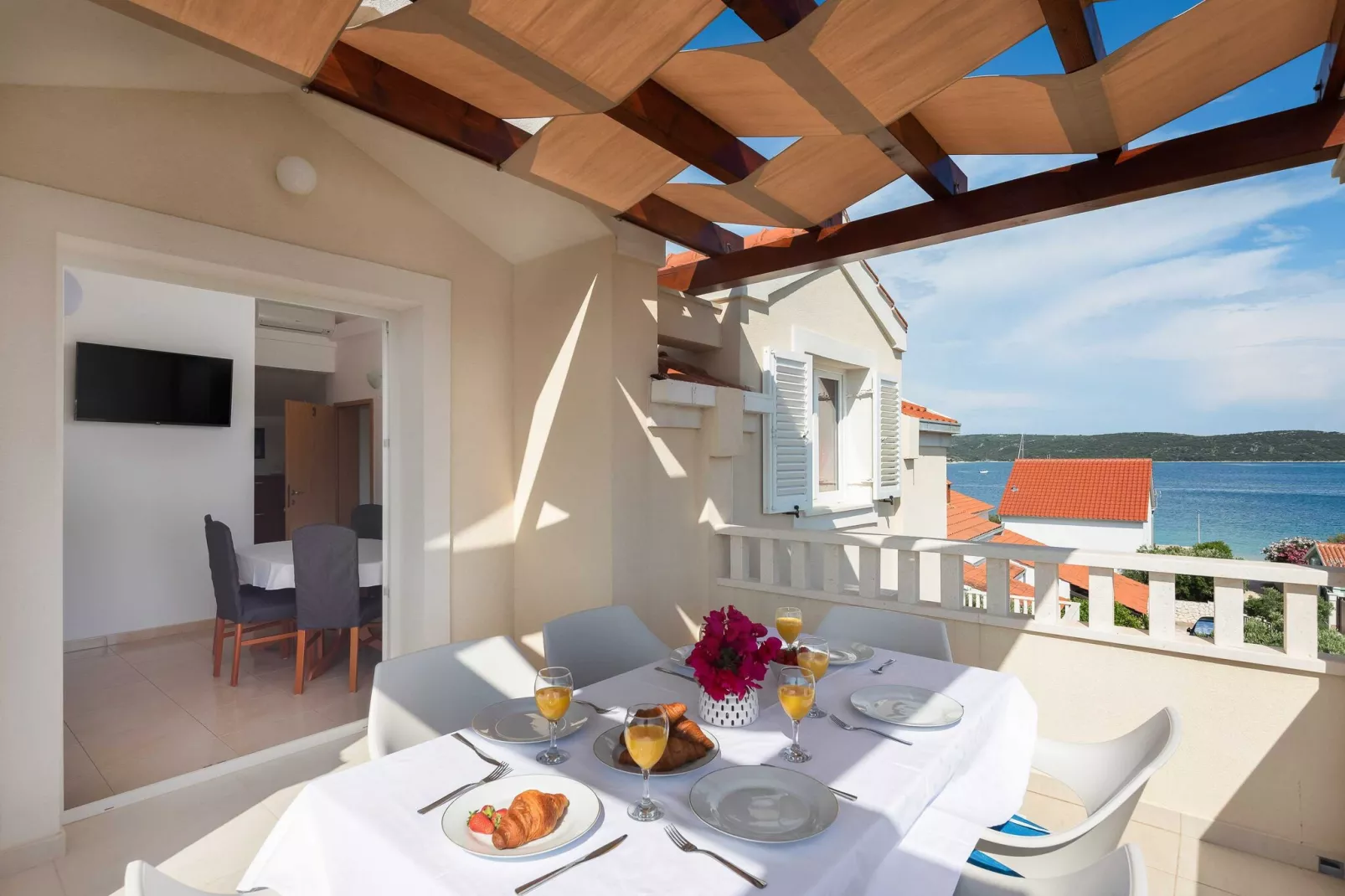 Apartment Bella Vista - Three Bedroom Apartment with Terrace  and Sea View(A6)-Terras