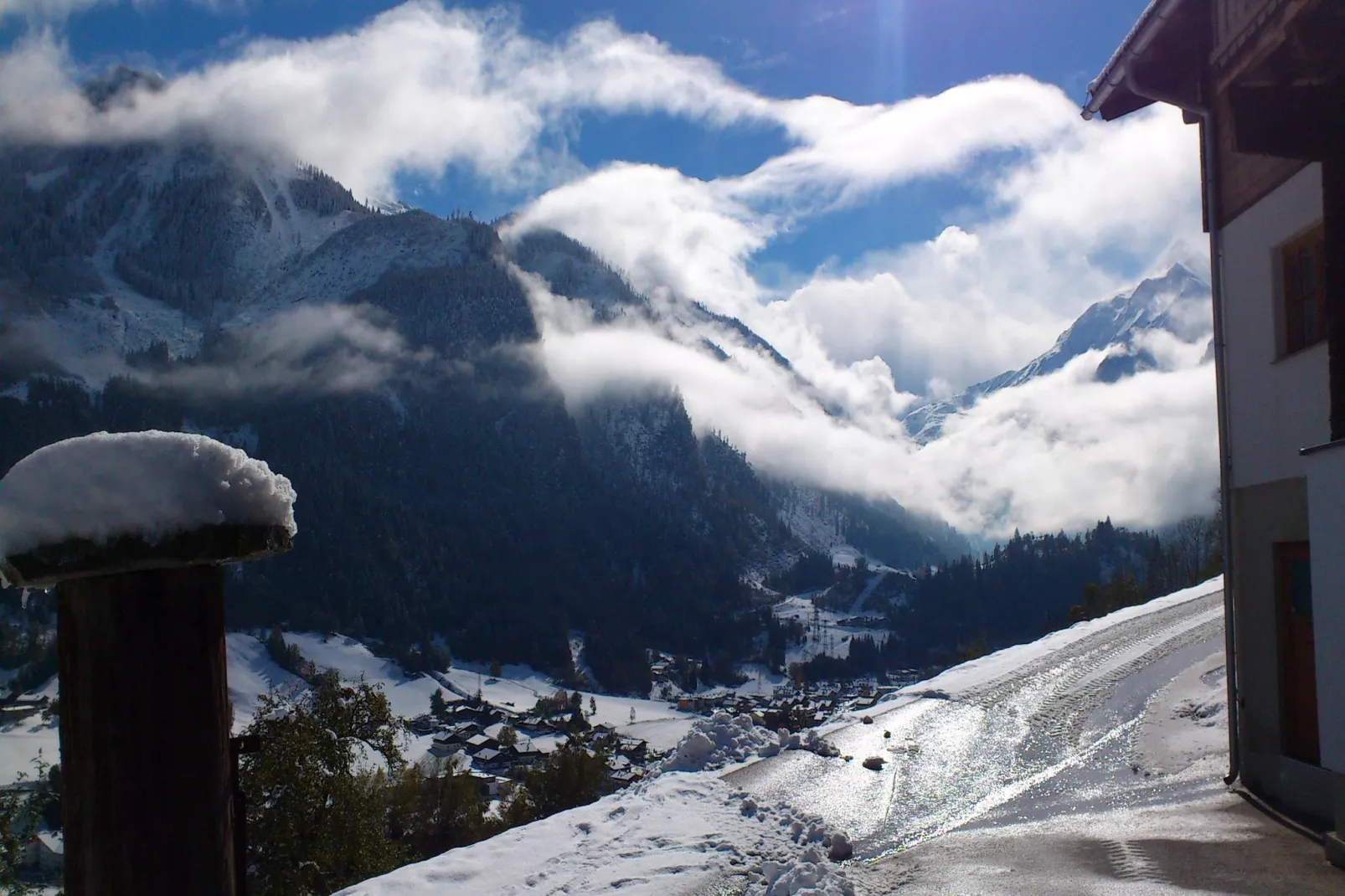 Apartment Wiesbachhorn - Oberaigenhof-Uitzicht winter