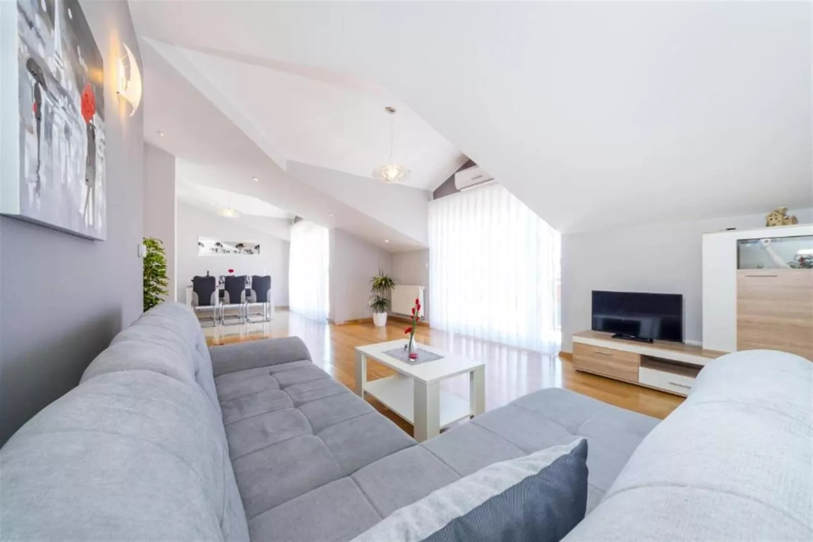 Penthouse apartment Zadar-Woonkamer