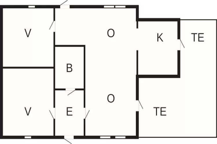 6 persoons vakantie huis in Væggerløse-Plattegrond