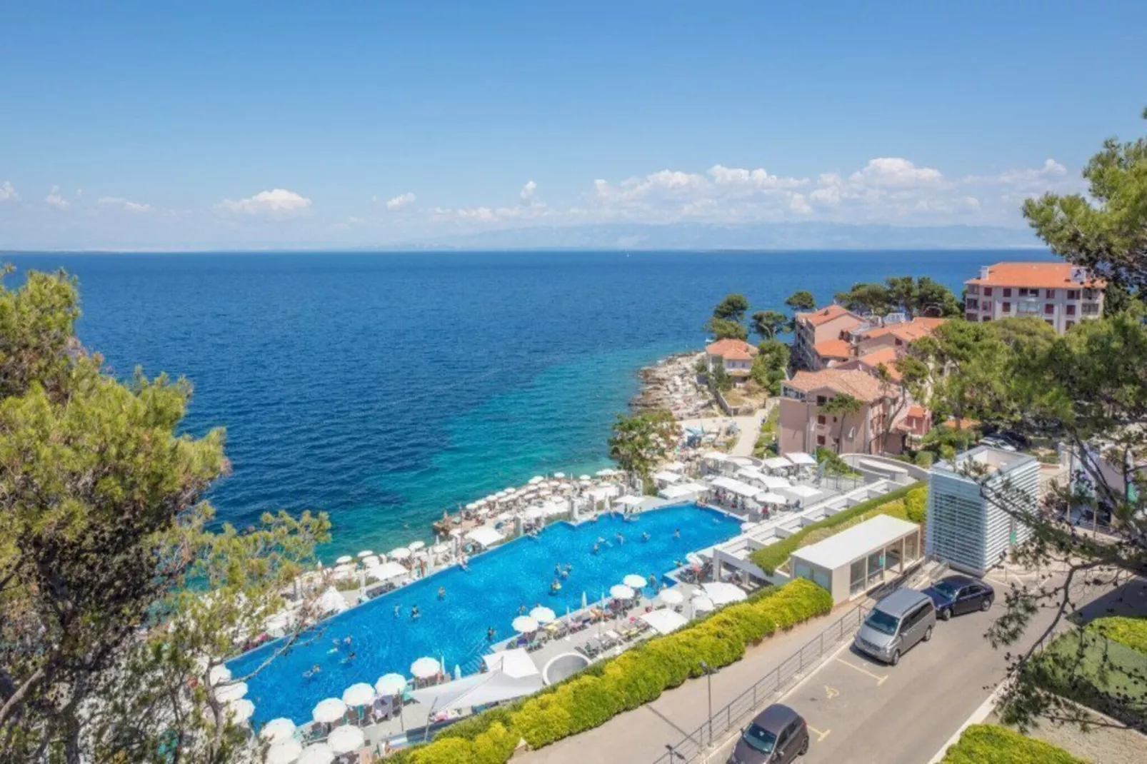 Apartments Punta, Veli Losinj-A4 (4+2), ca. 70 qm, für 6 Pers.-Uitzicht zomer