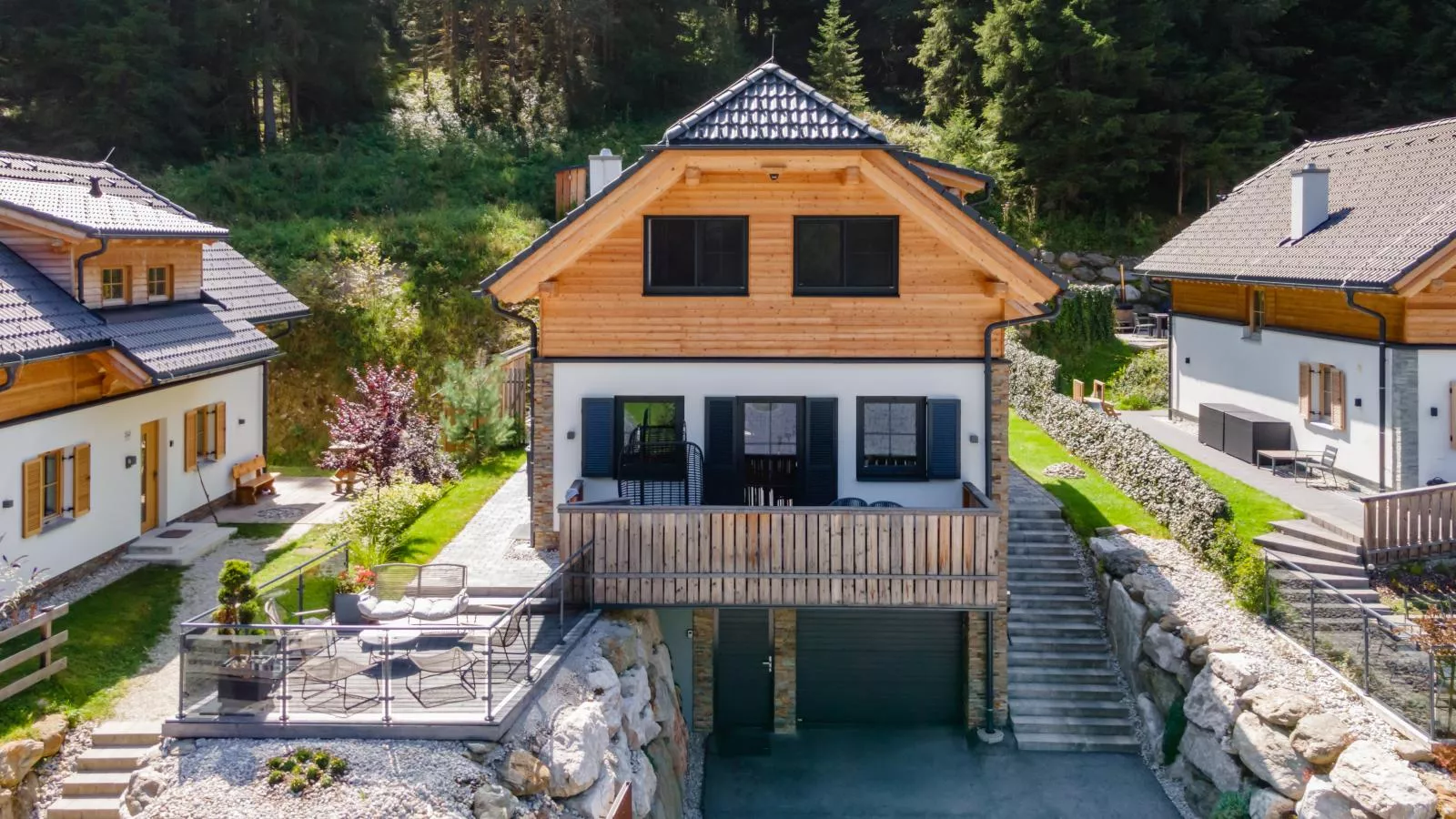 Chalet Hirschblick-Buitenkant zomer