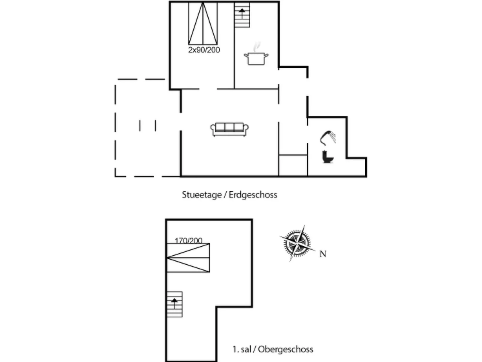 "Ingwald" - 50m from the sea-Binnen