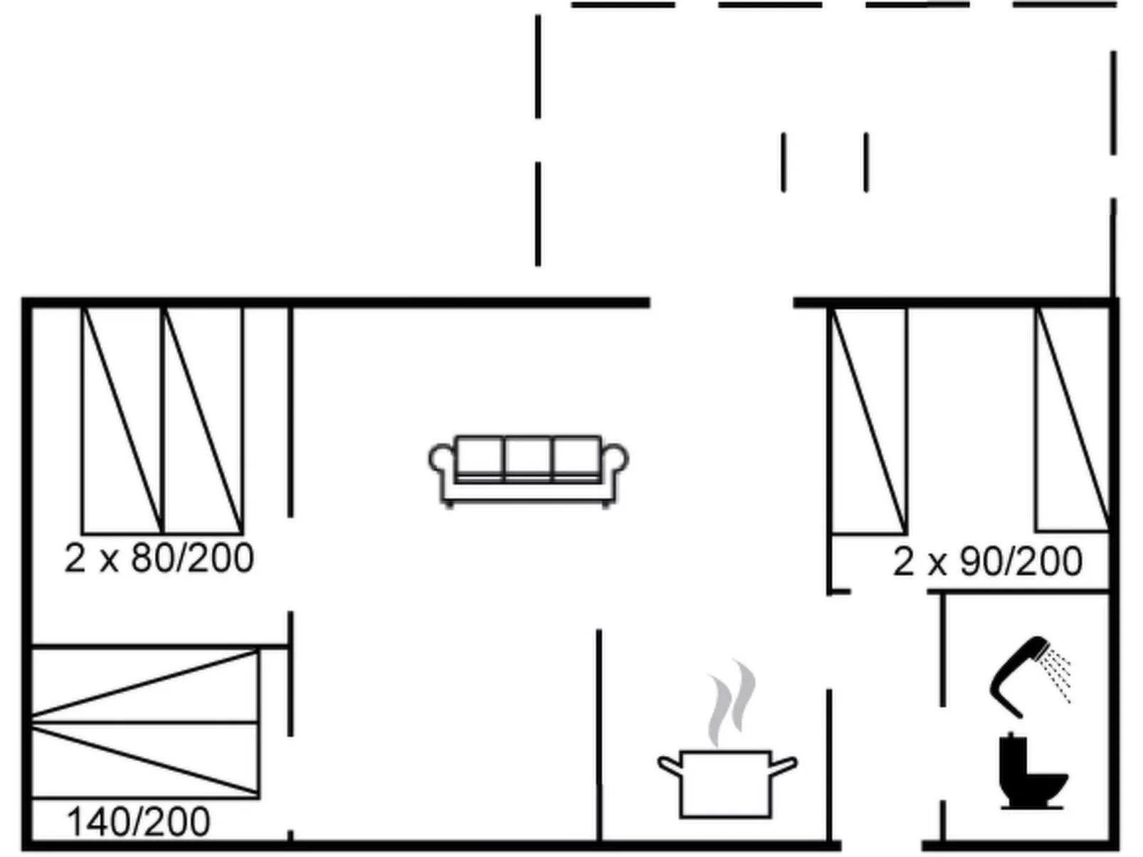 "Gustav" - 250m from the sea-Binnen
