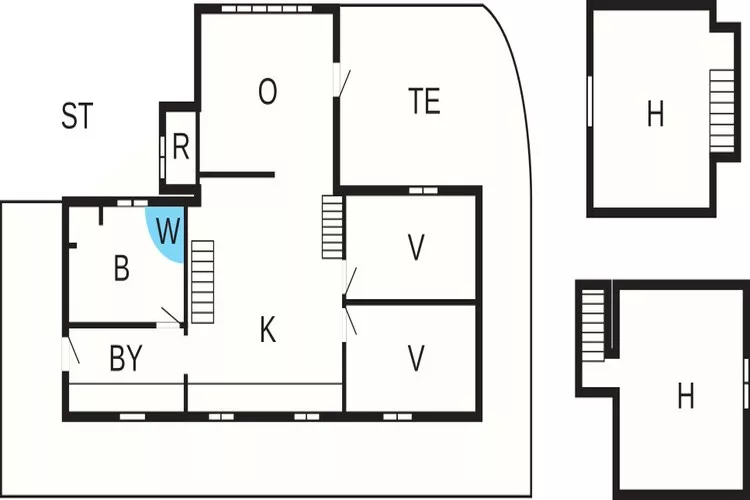 Gezellig vakantiehuis nabij Limfjorden-Plattegrond