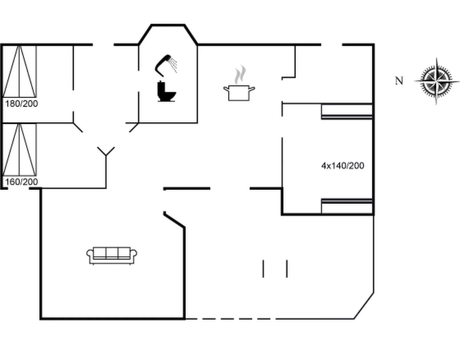 "Jensen" - 650m from the sea-Binnen
