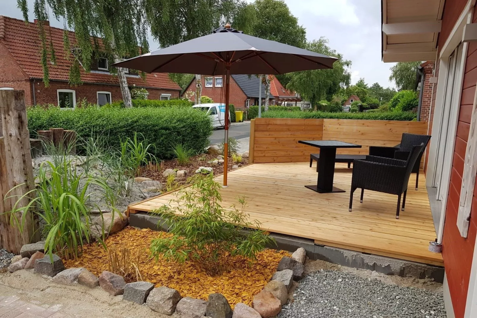 Ferienhus Tönning-Terrasbalkon